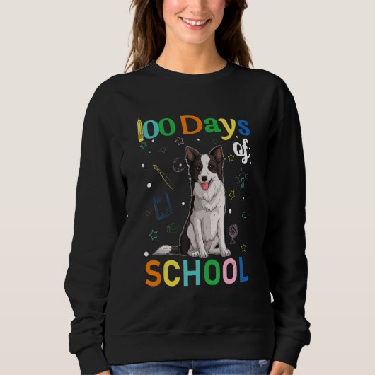 Border Collie-hondenliefhebbers Leraar Student 100 Trui (Voorkant)