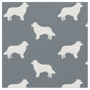 Border Collie Hondenras Silhouettes Pattered Stof