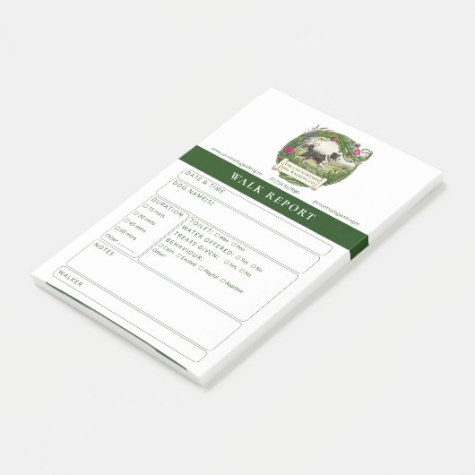 Border Collie-hondenuitlaatrapport Aangepaste Post Post-it® Notes (Schuin)