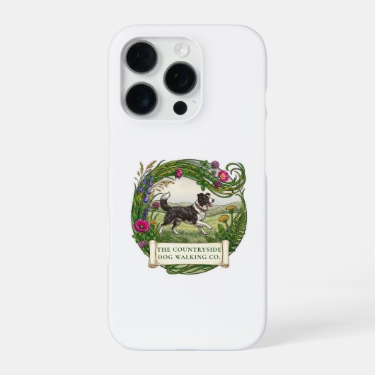 Border Collie Hondenuitlater Aangepaste iPhone Hoe Hoesje (Achterkant)