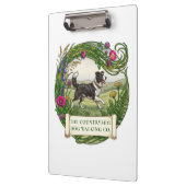 Border Collie Hondenuitlater Aangepaste Klembord (Links)