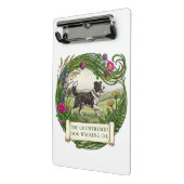 Border Collie Hondenuitlater Aangepaste Mini Klemb Klembord (Angled2)