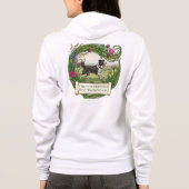 Border Collie Hondenuitlater Aangepaste Ritssluiti Hoodie (Achterkant)