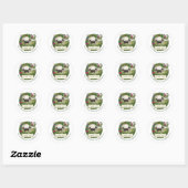 Border Collie Hondenuitlater Aangepaste Stickerlab Ronde Sticker (Vel)