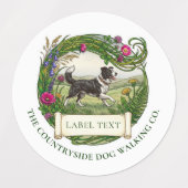 Border Collie Hondenuitlater Aangepaste Waterdicht Labels (Design 1)