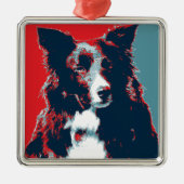 Border Collie Hope Parody Poster Metalen Ornament (Voorkant)