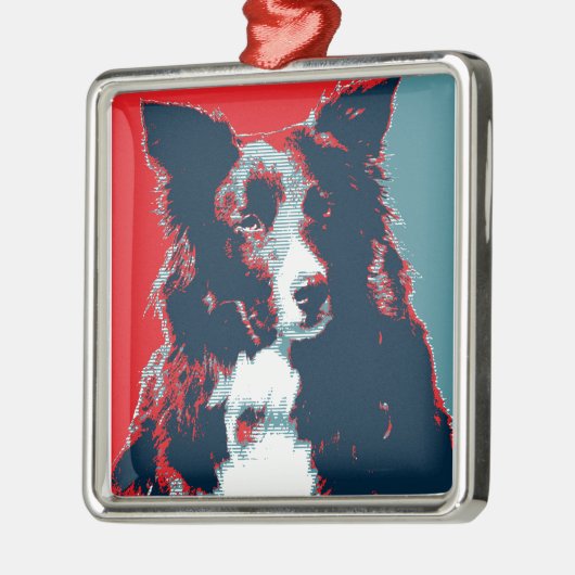 Border Collie Hope Parody Poster Metalen Ornament (Links)