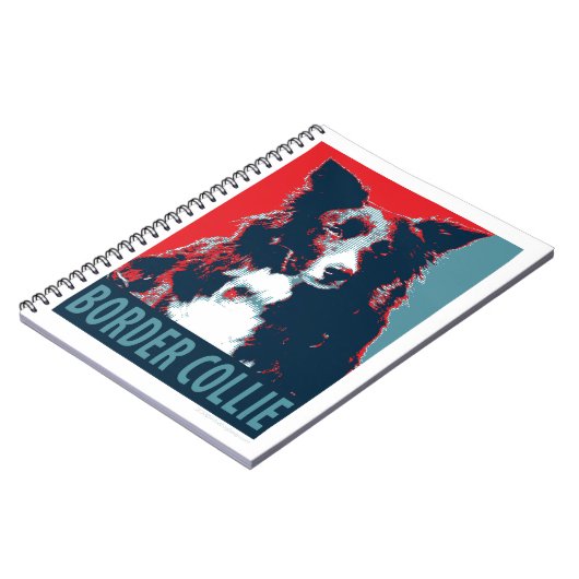 Border Collie Hope Parody Poster Notitieboek (Linkerzijde)