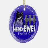 Border Collie i HERD EWE SHEEP CHRISTMAS ORNAMENT (Rechts)
