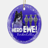Border Collie i HERD EWE SHEEP CHRISTMAS ORNAMENT (Links)