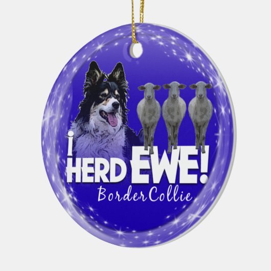 Border Collie i HERD EWE SHEEP CHRISTMAS ORNAMENT (Links)