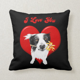 Border Collie I love you Kussen