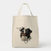 Border Collie - Ik ben een Genius Canvas tas (Achterkant)