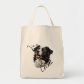 Border Collie - Ik ben een Genius Canvas tas (Voorkant)