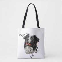 Border Collie - Ik ben een Genius Canvas tas