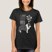 Border Collie - Ik hou gewoon van grenspolities T-shirt (Voorkant)