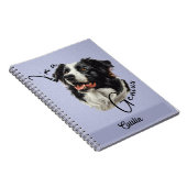 Border Collie - "I'm a Genius" - Aanpasbaar ontwer Notitieboek (Rechterzijde)