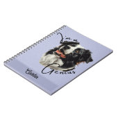 Border Collie - "I'm a Genius" - Aanpasbaar ontwer Notitieboek (Linkerzijde)