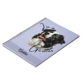 Border Collie - "I'm a Genius" - Aanpasbaar ontwer Notitieboek (Linkerzijde)