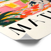 Border Collie in badkamer Art Print, Matisse Wall Poster (Hoek)