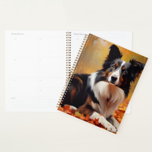 Border Collie in de herfst laat Herfst inspireren Planner (Display)
