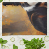 Border Collie in de herfst laat Herfst inspireren Theedoek (Gevouwen)