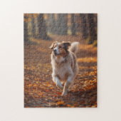 Border Collie in het bos Legpuzzel (Verticaal)