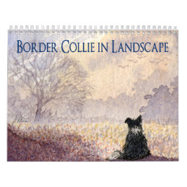 Border Collie in Landschapskalender Kalender