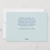 Border Collie in wintersneeuw Kerstboom  Feestdagenkaart (Achterkant)