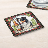 Border Collie IPA Kartonnen Onderzetters (Gebogen)