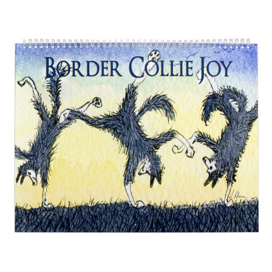 Border Collie Joy kalender, een pagina/afbeelding Kalender (Hoes)