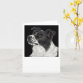Border Collie Kaart - "Ben" (Gele Bloem)