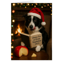 Border collie 'Kaasbelasting' kerstkaart