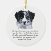 Border Collie Keepsakes Keramisch Ornament (Voorkant)