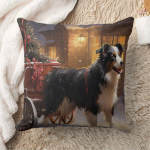 Border Collie Kerst Feestdagen Kussen