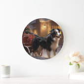 Border Collie Kerst Feestelijke Periode Grote Klok (Huis)