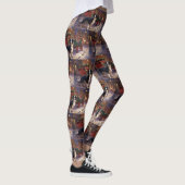 Border Collie Kerst Feestelijke Periode Leggings (Rechts)