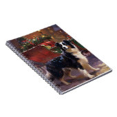 Border Collie Kerst Feestelijke Periode Notitieboek (Rechterzijde)