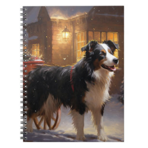 Border Collie Kerst Feestelijke Periode Notitieboek