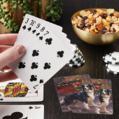 Border Collie Kerst Feestelijke Periode Pokerkaarten (Insitu)