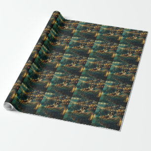 Border Collie Kerst Feestelijke Reis Cadeaupapier