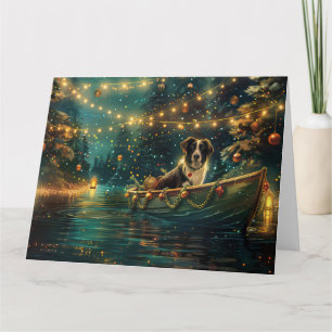 Border Collie Kerst Feestelijke Reis Kaart