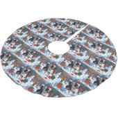 Border Collie Kerst Feestelijke Sneeuwscène Kerstboom Rok (Gekanteld)