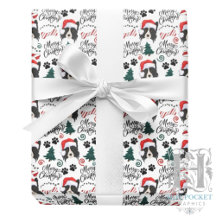 Border Collie Kerst Inpakpapier