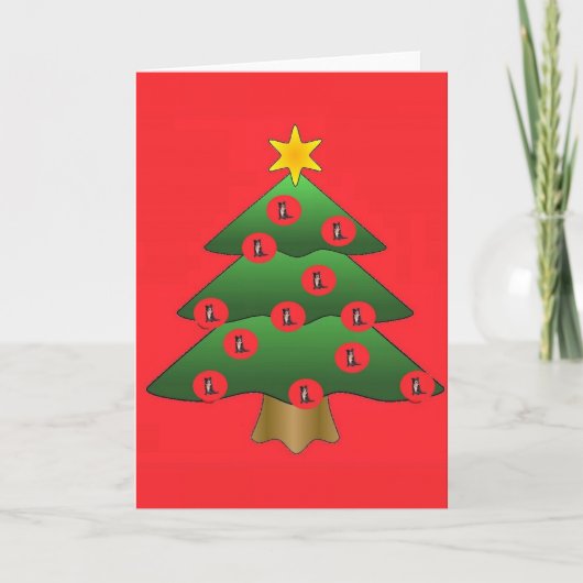 Border Collie Kerst Kaart (Voorkant)