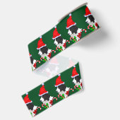 Border Collie Kerst Merry Grosgrain Lint (Achterkant)