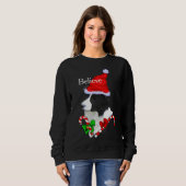 Border Collie Kerst Merry Trui (Voorkant volledig)