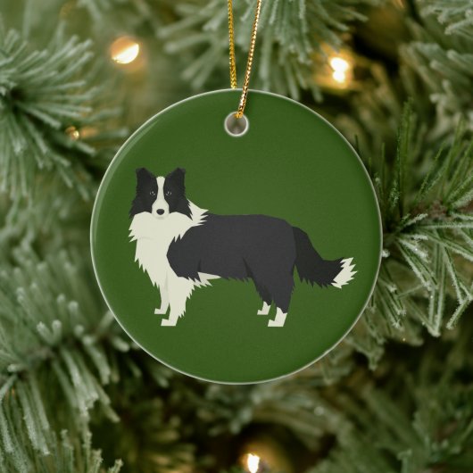 Border Collie Kerst Ornament (Boom)
