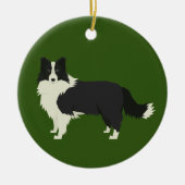 Border Collie Kerst Ornament (Voorkant)