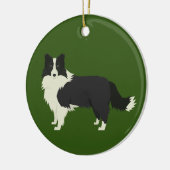 Border Collie Kerst Ornament (Links)